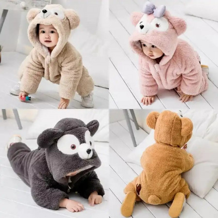 Baby Bear Rompers (Size: 4M-30M)
