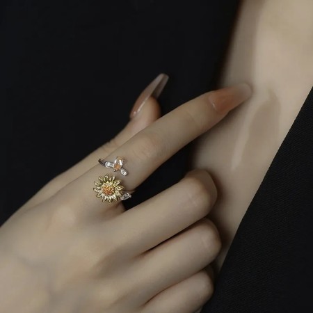 Gold plated Flower ring