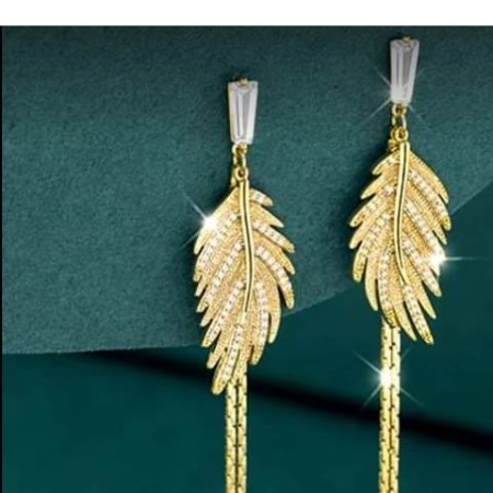 Gold plated Coco Leaf Ear Ring