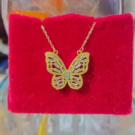 Gold plated Butterfly Locket Chain