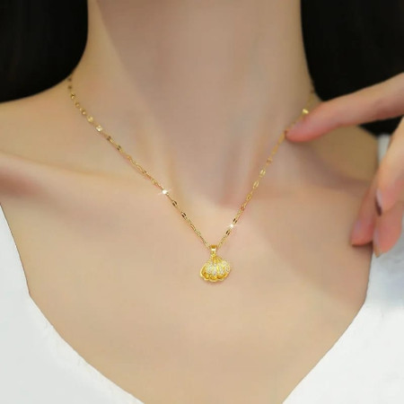 Gold plated Pearl Oyster locket chain