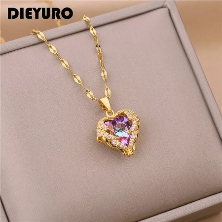 Gold plated Love locket chain