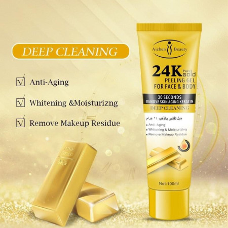 24K Gold Peelig Gel & Face Pack