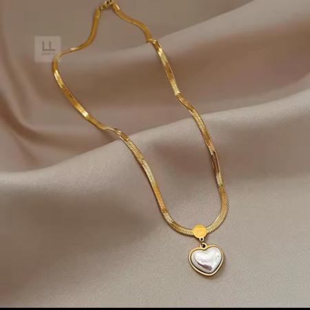 White Stone Love Locket Chain TikTok
