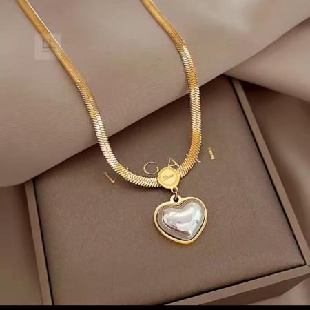 White Stone Love Locket Chain TikTok