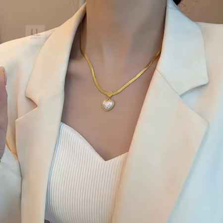 White Stone Love Locket Chain TikTok