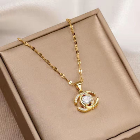 Gold plated Cross locket chain