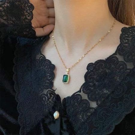 Gold plated Green Locket Chain