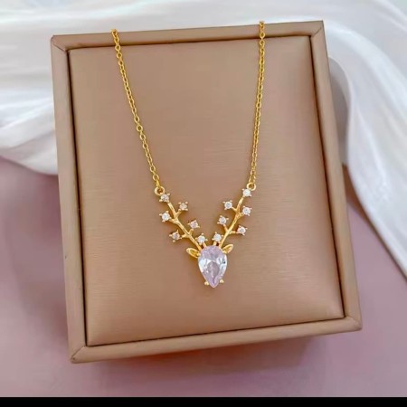 Dear Horn Locket chain