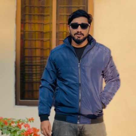 Solid Saskin Jacket for Men ( Navy Blue Color)