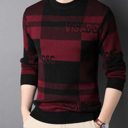 Winter Sweater For Men (Visldge Maroon color)