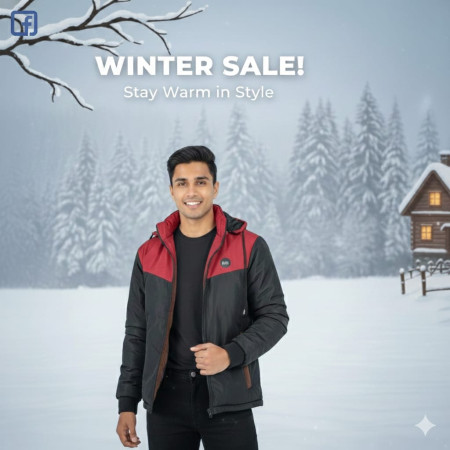 Winter Hoodie Jacket for Men ( Red Color)