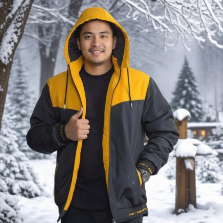 Winter Hoodie Jacket for Men ( Yellow Color)