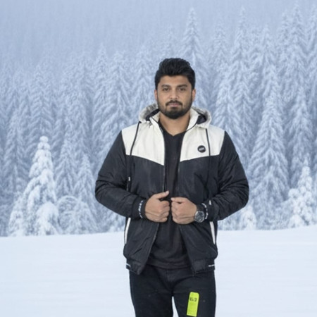 Winter Hoodie Jacket for Men ( white Color)
