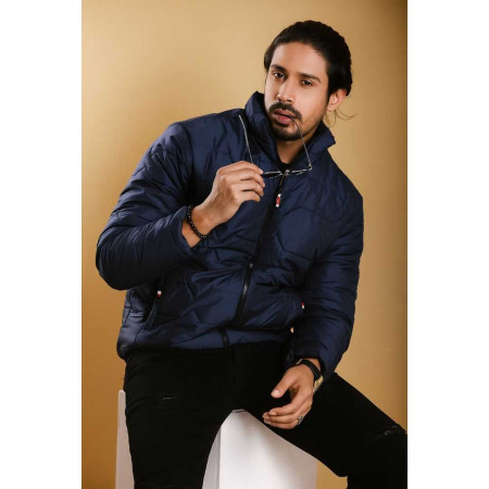 Padding Jacket Solid Navy Blue T