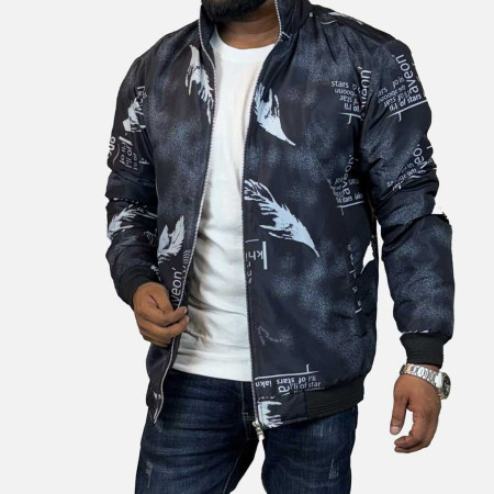 Padding Jacket  Stars Black Ash