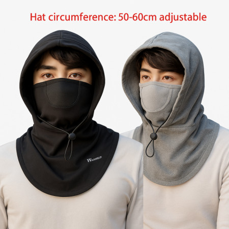 100% China Premium Winter Cap Mask 2 psc (Ash & Black Color)