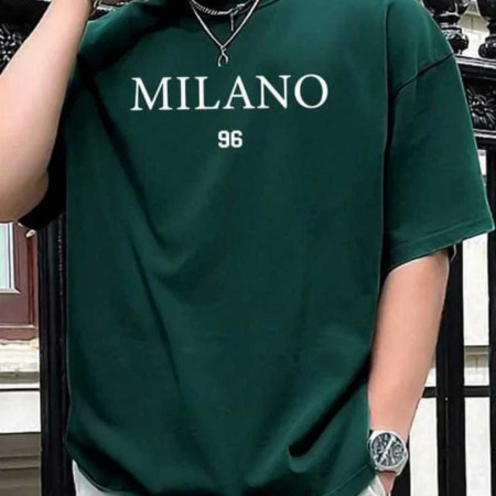 Premium Drop Shoulder T-Shirt (Milano 96 Green)