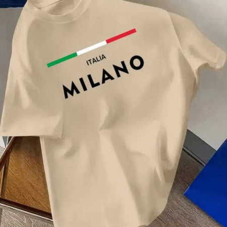 Premium Drop Shoulder T-Shirt (Milano ITALIA CREAM)