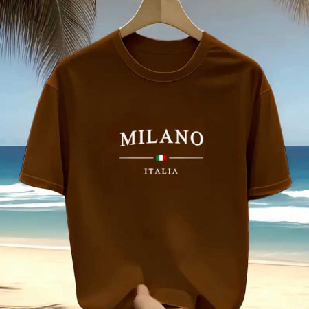 Premium Drop Shoulder T-Shirt (Milano ITALIA COFFEE)