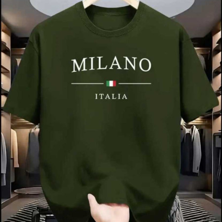 Premium Drop Shoulder T-Shirt (Milano ITALIA OLIVE)