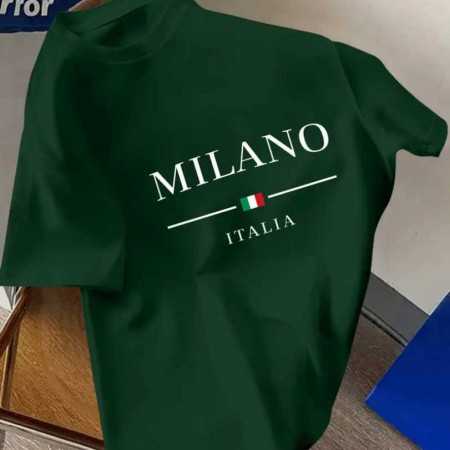 Premium Drop Shoulder T-Shirt (Milano ITALIA GREEN)