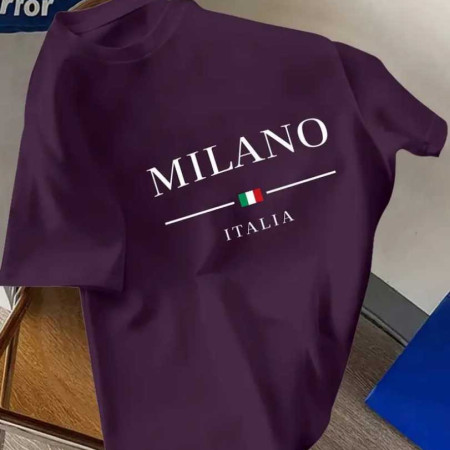 Premium Drop Shoulder T-Shirt (Milano ITALIA PURPLE)