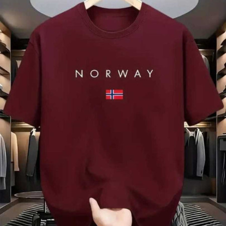 Premium Drop Shoulder T-Shirt (Norway Maroon)