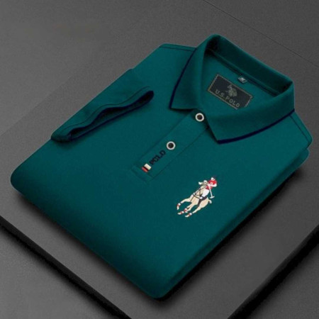 Premium Cotton Half Sleeve Polo Shirt (US POLO Petrol)