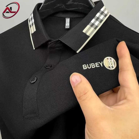 Premium Cotton Half Sleeve Polo Shirt (Bubey Black)