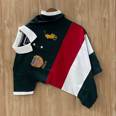 Cotton Polo Shirt (Polo Black Red white)