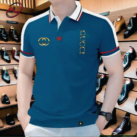 Cotton Polo Shirt (Gucci Petrol)