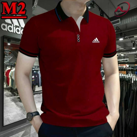 Cotton Polo Shirt (Adidds New solid Maroon)