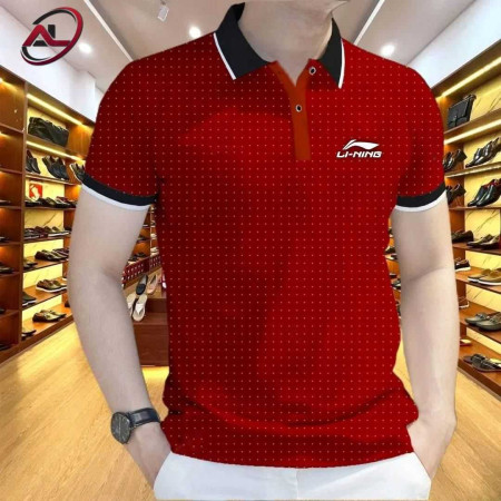 Cotton Polo Shirt (Lining Maroon)