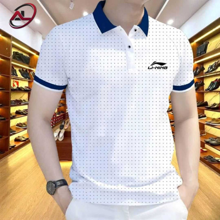 Cotton Polo Shirt (Lining White)