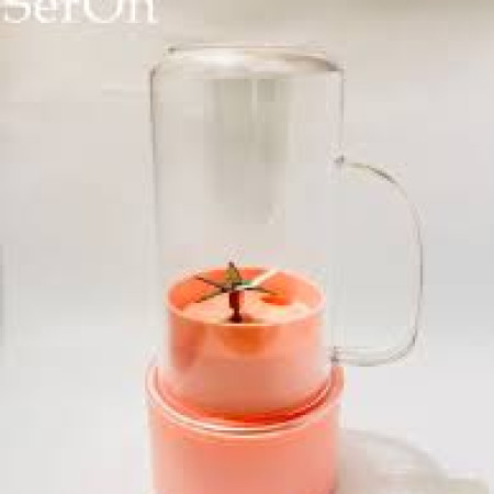 crusher juicer with Straw- Portable USB Electric juice Maker With Handle mug