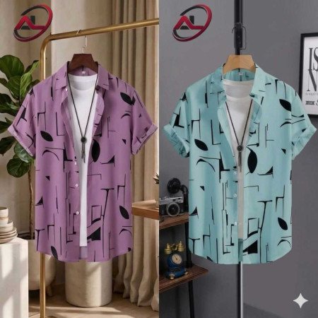 ric Ultra Soft Casual Half Sleece Summer Shirt For Men2 pcs Combo Premium China Fab