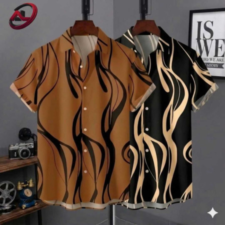 ric Ultra Soft Casual Half Sleece Summer Shirt For Men2 pcs Combo Premium China Fab
