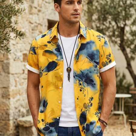 Premium China Fabric Ultra Soft Casual Half Sleece Summer Shirt For Men