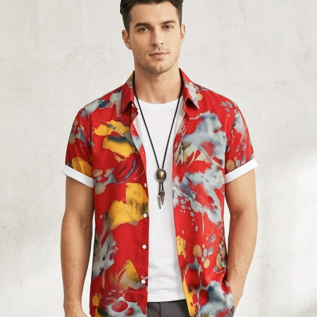Premium China Fabric Ultra Soft Casual Half Sleece Summer Shirt For Men