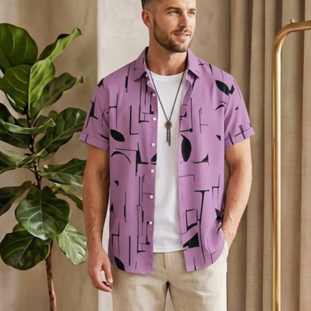 Premium China Fabric Ultra Soft Casual Half Sleece Summer Shirt For Men
