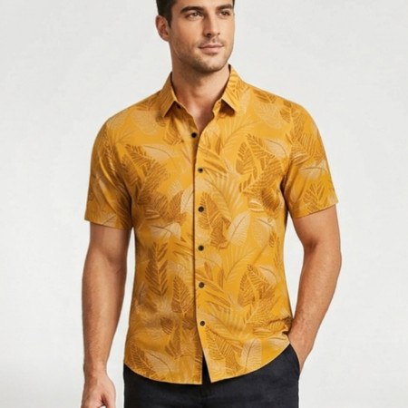Premium China Fabric Ultra Soft Casual Half Sleece Summer Shirt For Men