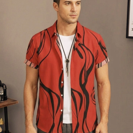 Premium China Fabric Ultra Soft Casual Half Sleece Summer Shirt For Men