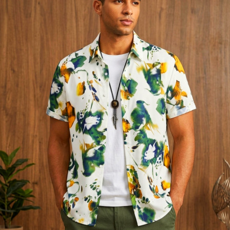 Premium China Fabric Ultra Soft Casual Half Sleece Summer Shirt For Men