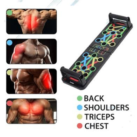 Sports And Fitness Adjustable Pushup Board 9 in 1 Foldable Multi Position Body Building Push Up Stands