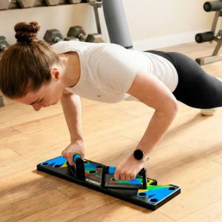 Sports And Fitness Adjustable Pushup Board 9 in 1 Foldable Multi Position Body Building Push Up Stands