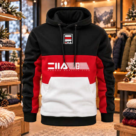 Winter Hoodies For Men (Balck - Red color)