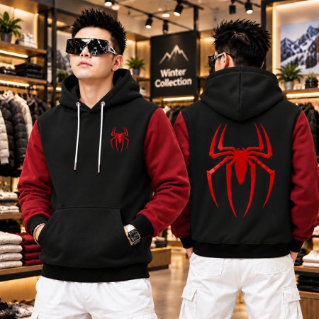 Winter Hoodies For Men (Spider Black)